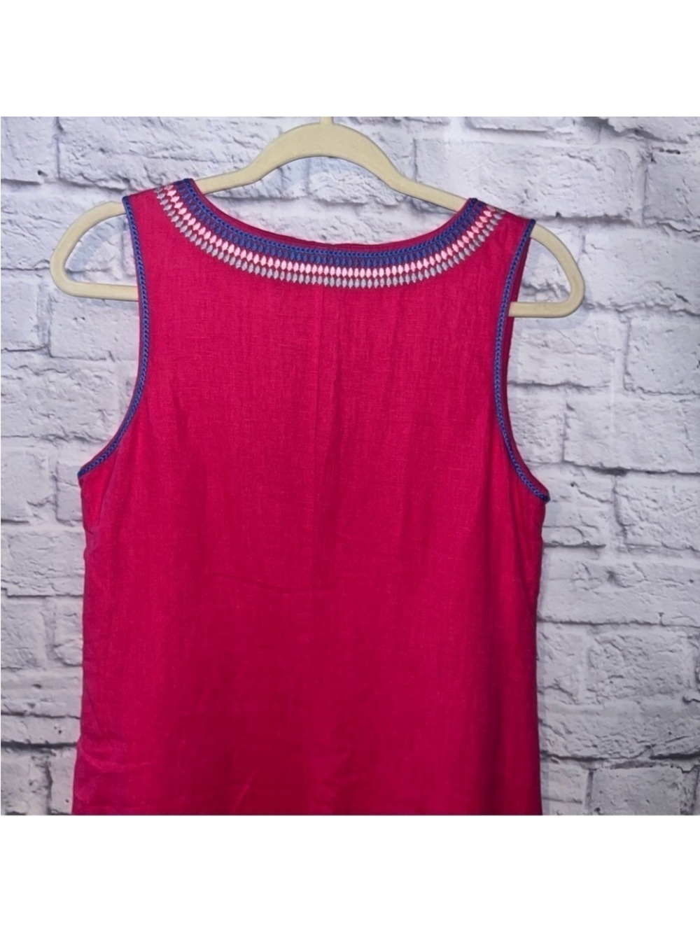 Women’s Sleeveless Hatley Hot Pink Dress size small. Linen - Picture 12 of 15